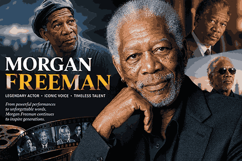Morgan Freeman portrait featuring the legendary actor in a cinematic feature image